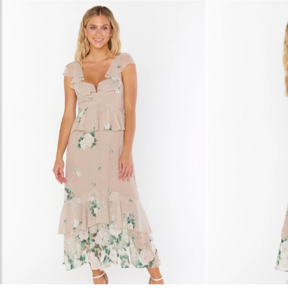 NWT Show Me Your Mumu Reese Ruffle Tier Dress in Bouquet‎ Toss Size Small